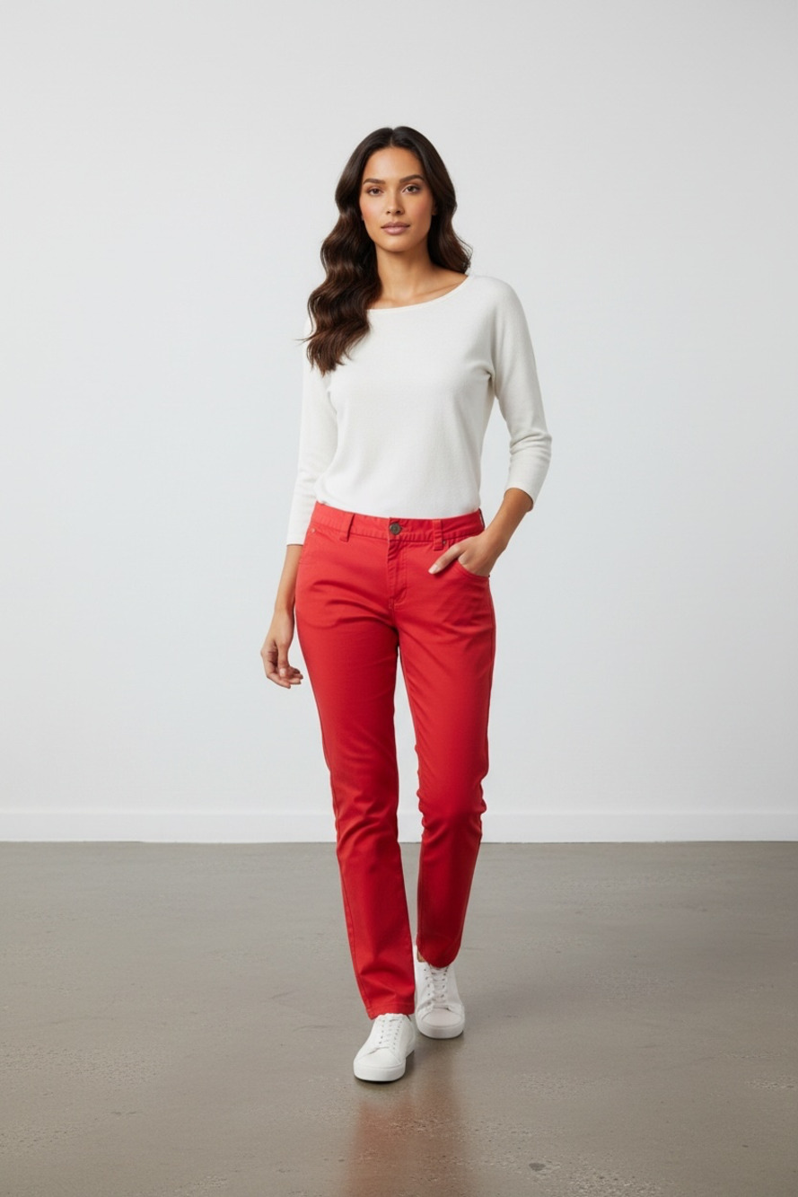 Tommy Hilfiger Women's Red Chino Pants